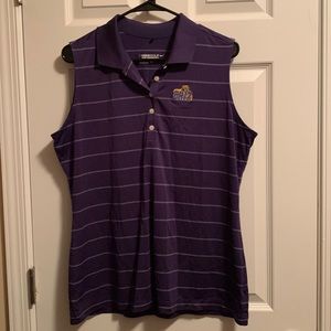 Nike golf sleeveless button up collared shirt